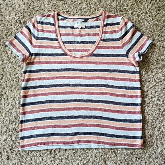 Madewell Alto Scoop Tee in Colborne Stripe - Picture 5 of 7
